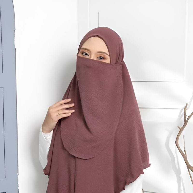 Cadar Crinkle Airflow - Cadar Tali Niqab - Cadar Hijab Tali Crinkle Airflow - Tali Niqab