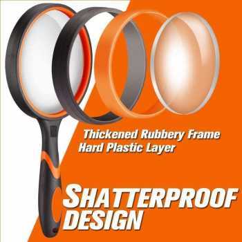 

Kaca Pembesar Handheld Magnifying Glass Lup Magnifier 65mm 10X -Black/Orange