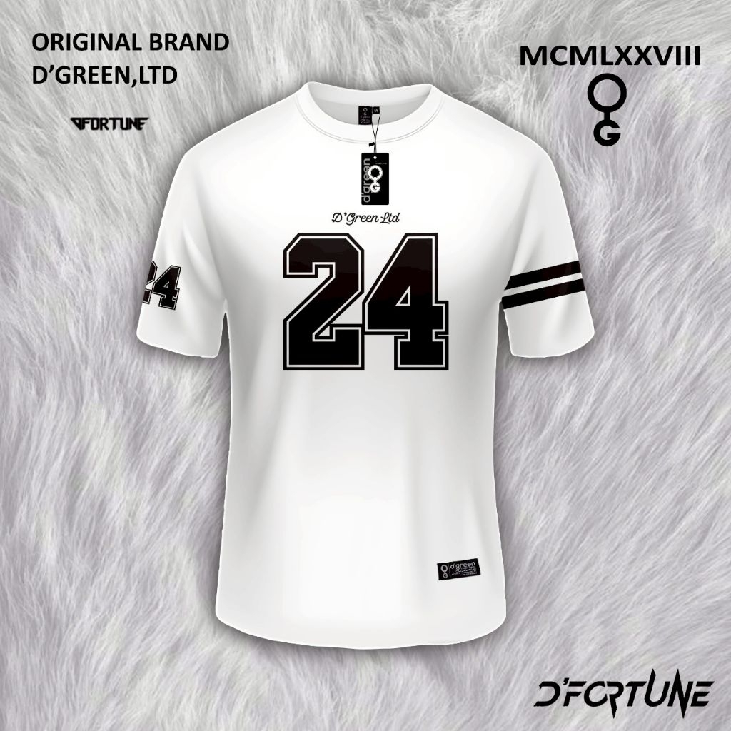 Kaos distro putih pria motif simple lengan pendek