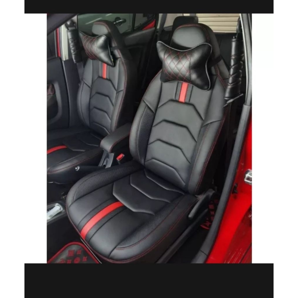 Sarung Jok Mobil Calya Sigra Full Set 3 Baris Bahan Premium Mbtech