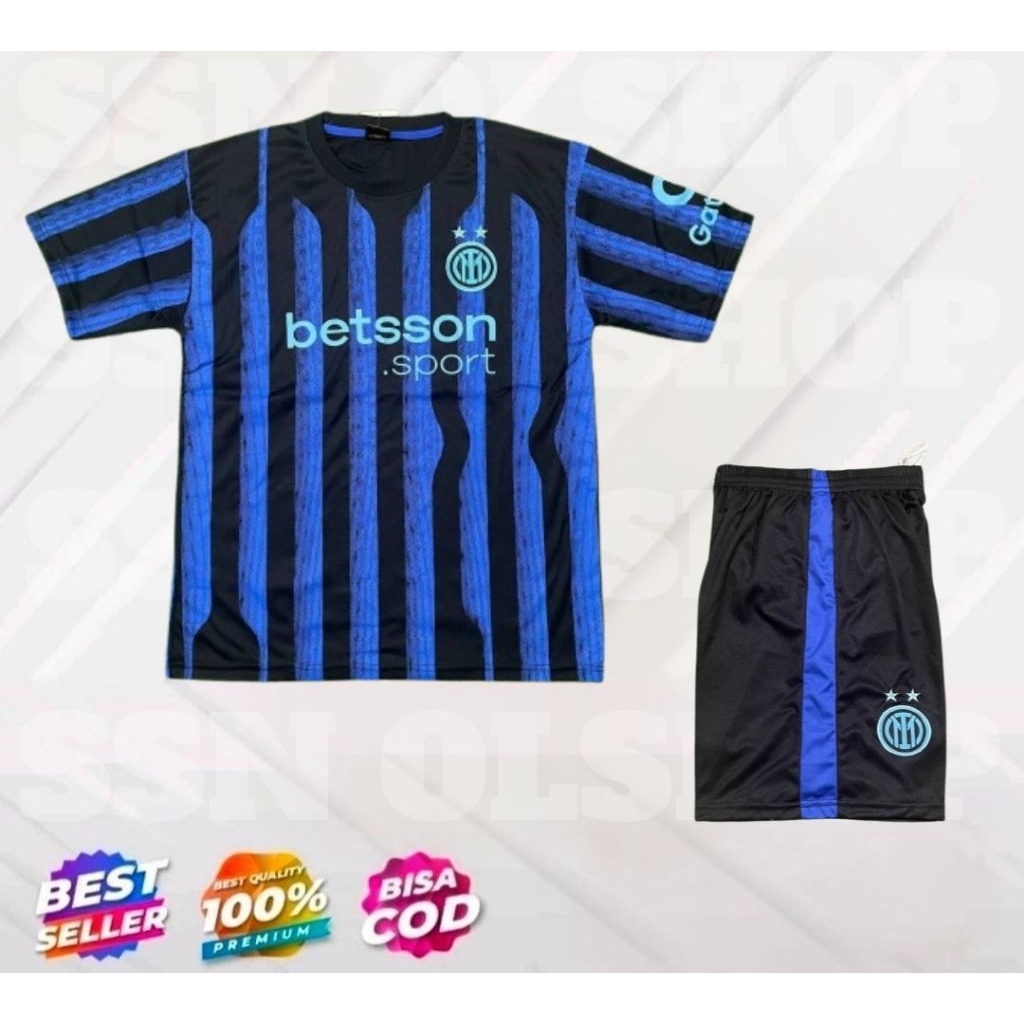 jersey inter milan terbaru home (biru) 2025 setelan baju bola dewasa inter milan home terbaru 2025 2