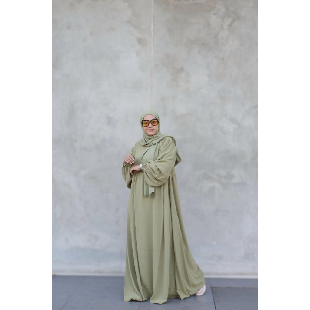 Luna Syari Daily – Gamis Set Hijab Simple