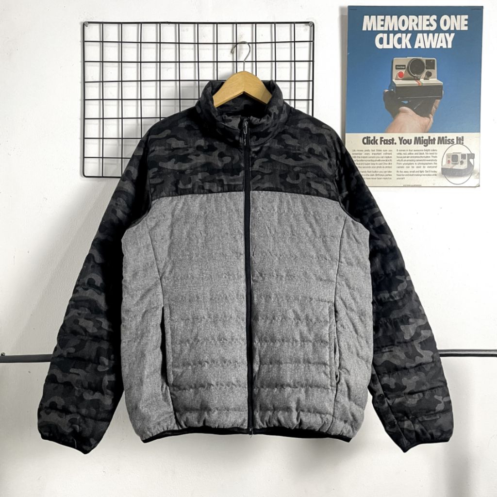 JAKET BULANG CAMO FALGE SECOND ORIGINAL, JAKET BULU ANGSA, DOWN JAKET, JAKET GELEMBUNG