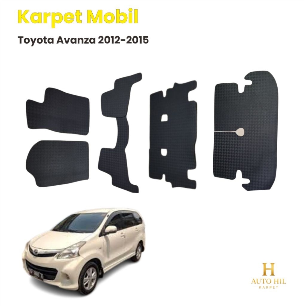 Karpet Karet Mobil Toyota Avanza 2012-2015 / Karpet Matras Mobil Toyota Avanza 2012-2015 full set