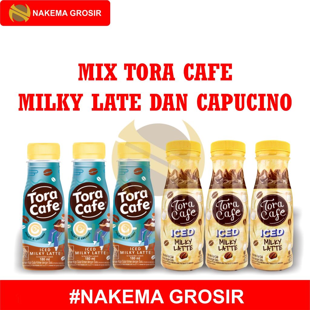 

TORA CAFE MIX CAPUCINO DAN MILKY LATE 6 BOTOL