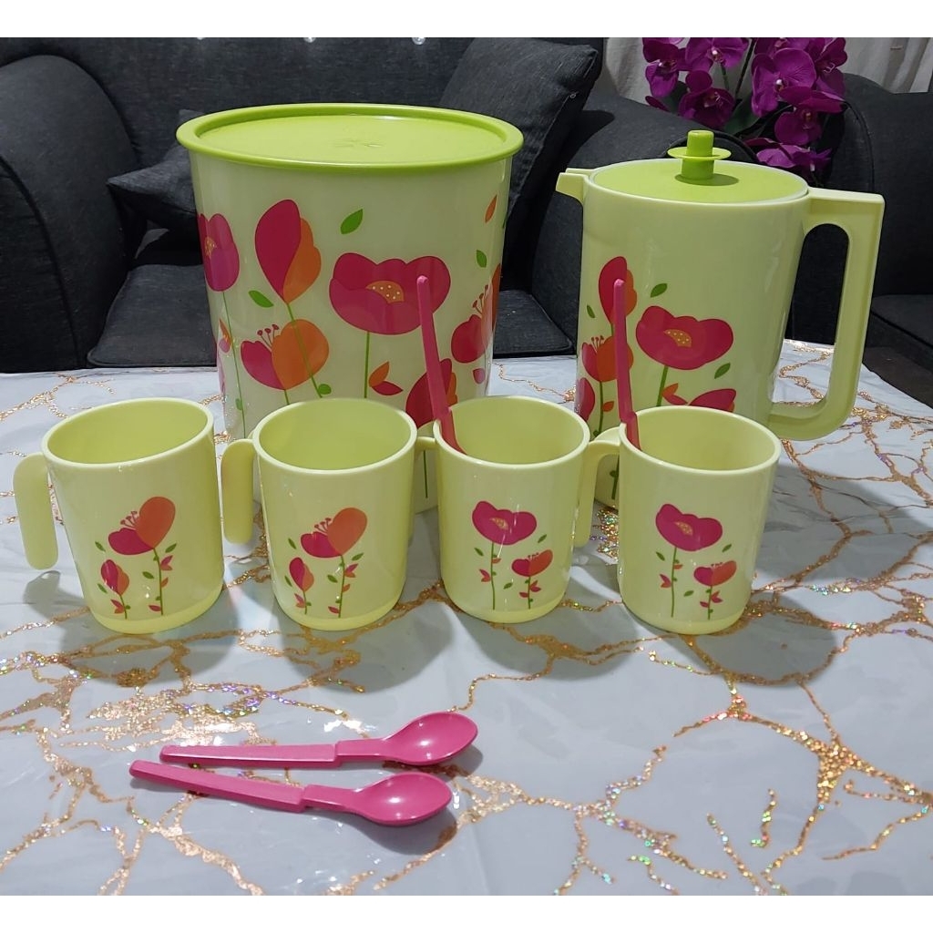 Teko set tupperware flower pitcher set
