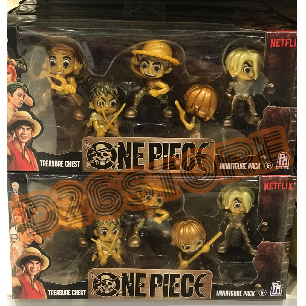 Mainan One Piece Treasure Chest Gold Minifigure Monkey D Luffy Zoro Gojo Nami Ussop OnePiece Series 