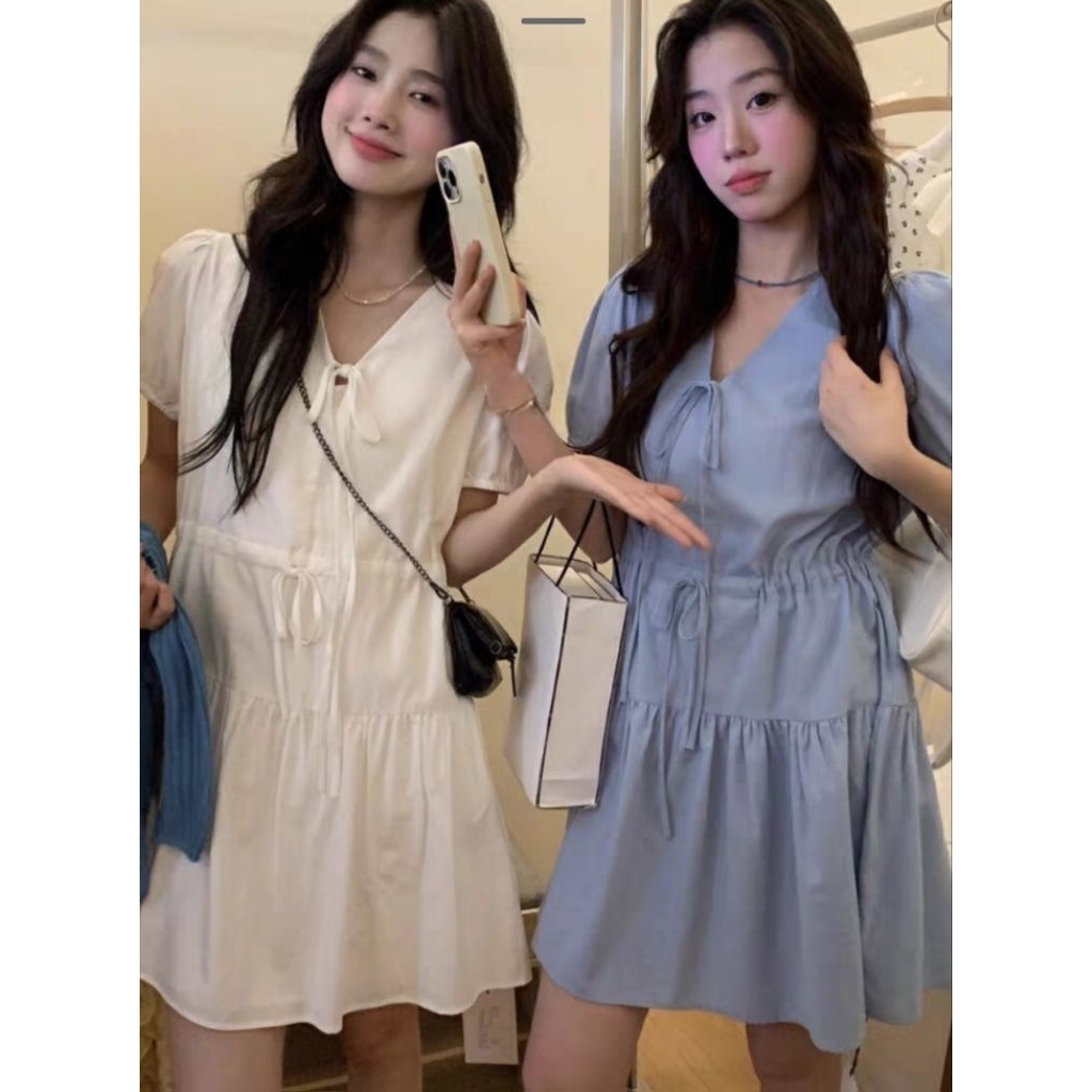 Miki - Dress overall Tali wanita / Import / Dress casual / Outfit kekinian / Dress tali pita / Dress