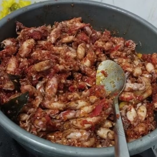 

Cumi Asin Balado, siap makan enak pedas 100 g