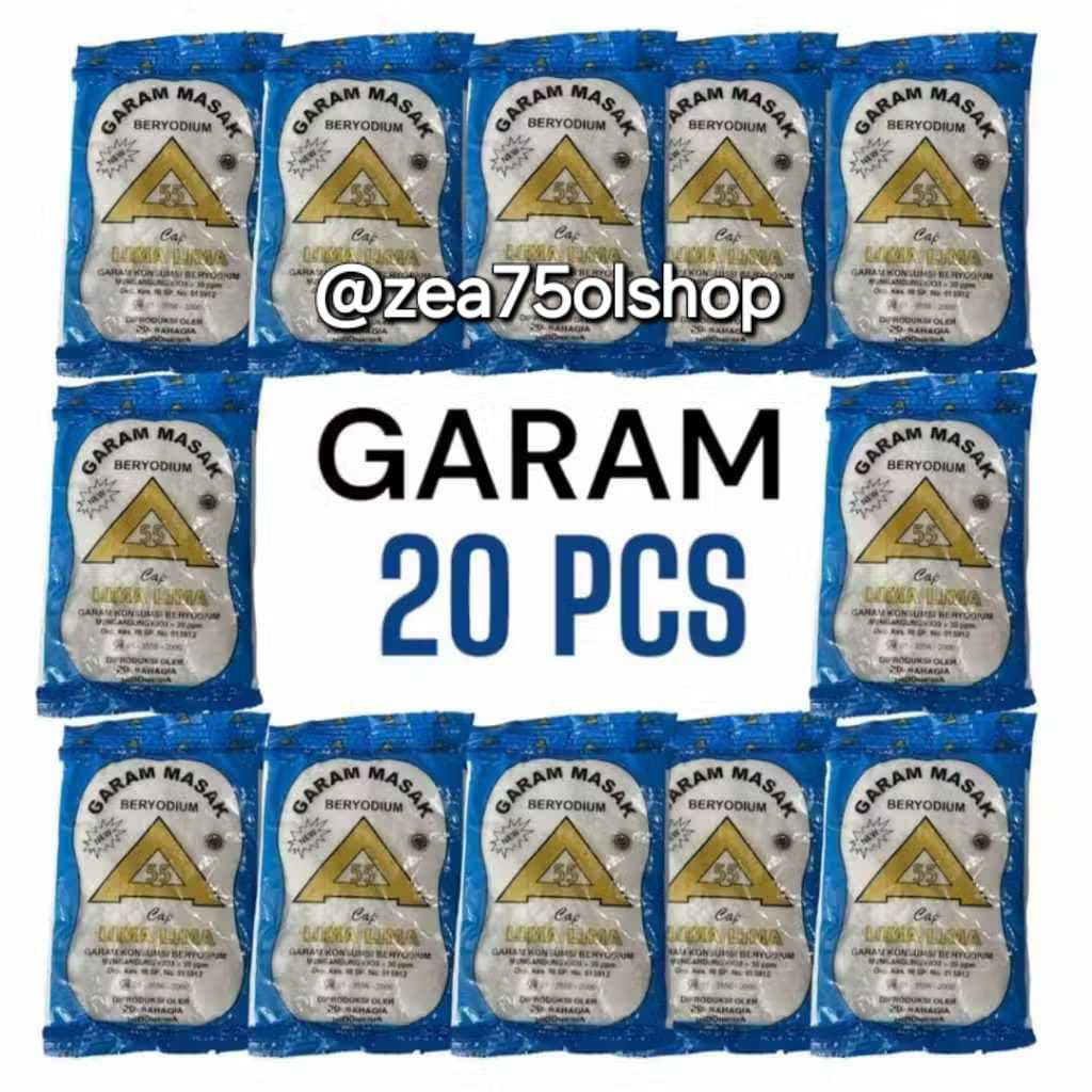 

(COD) PROMO MURAH ISI 20PCS GARAM MASAK ATAU HALUS BERYODIUM KEMASAN 100gr