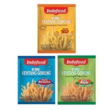 

MOOJOK-Indofood Bumbu Kentang Goreng Jagung Bakar/Barbeque/Keju 25Gr Enak Murah Halal