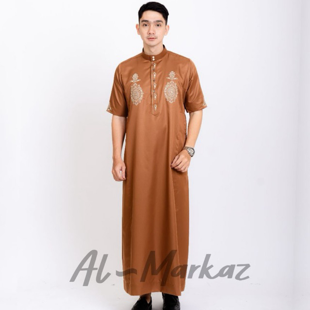 AL MARKAZ - Jubah Pria Gulam Tangan Pendek