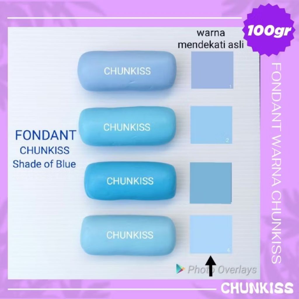 

FONDANT WARNA 100 GRAM SHADE OF BLUE - HALAL SIAP PAKAI