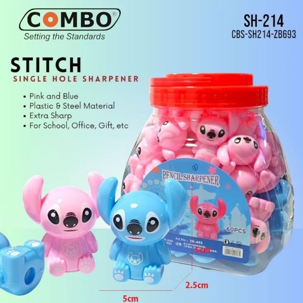 

Rautan Pensil Stitch 1 Lubang Rautan Anak Bahan Plastik