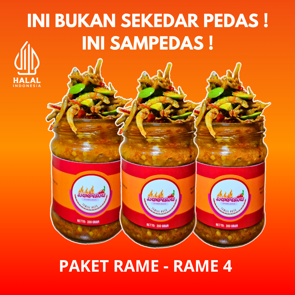 

Sampedas Paket Rame-Rame 4 ( 3 PCS - 3 Pack Bilis Pete )
