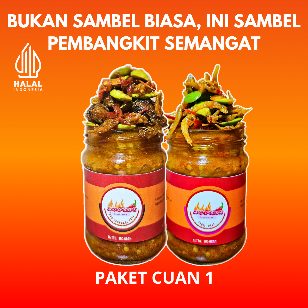 

Sampedas Paket Cuan 1 ( 2 PCS - 1 Pack Tongkol Pete & 1 Pack Bilis Pete )