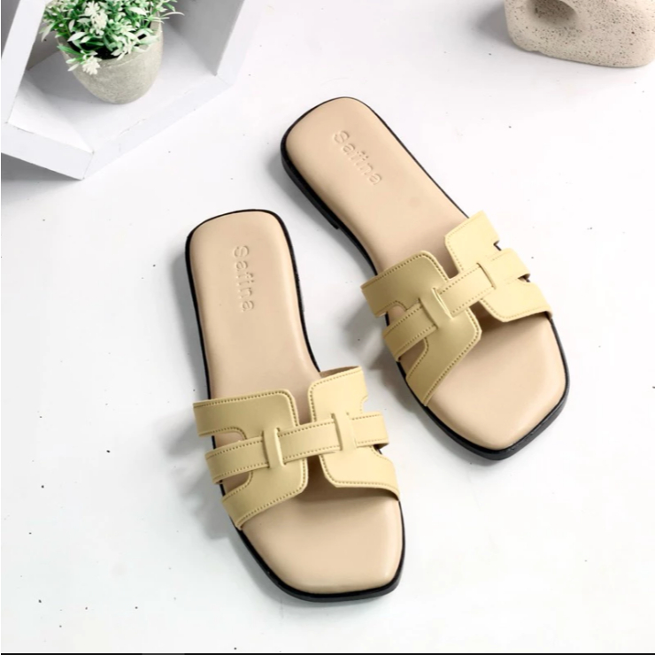 Florence Sandal Wanita Flat Simple Polos Elegant - Model Sandal Flat Wanita Teplek Terbaru 2025 Shoe