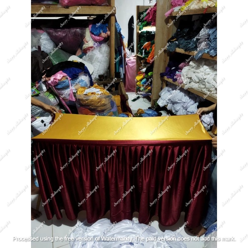 Danianur_Saks - Cover Meja Standar 75X60X120Cm Penutup Depan Samping Kanan Kiri