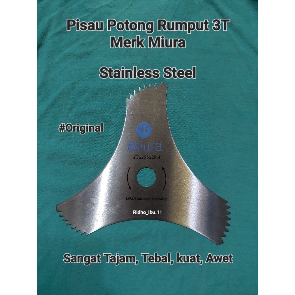Pisau Potong Rumput 3 Mata / Saw Blade Miura 3T Stainless Steel / Miura Pisau Potong Rumput