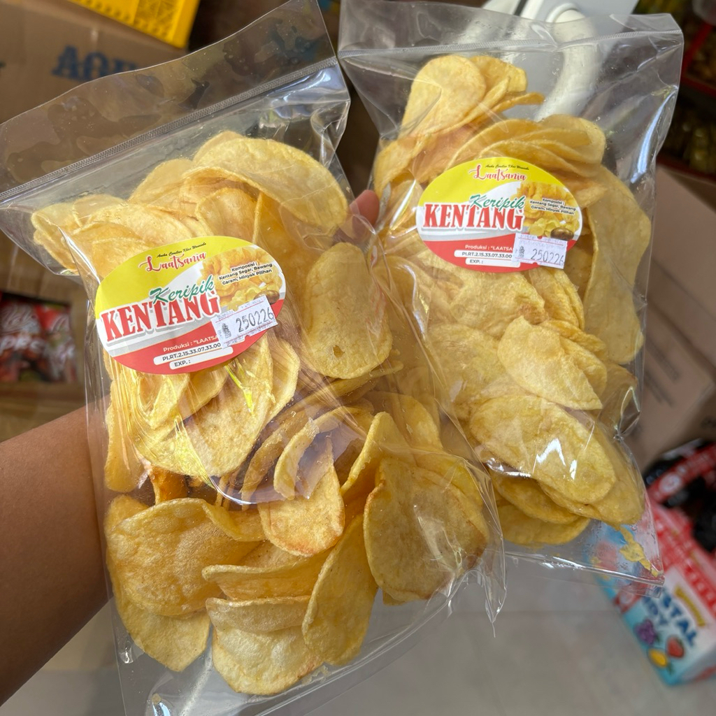 

KERIPIK KENTANG DIENG LAATSANIA 135GR KENTANG AGRIA PILIHAN KHAS DIENG