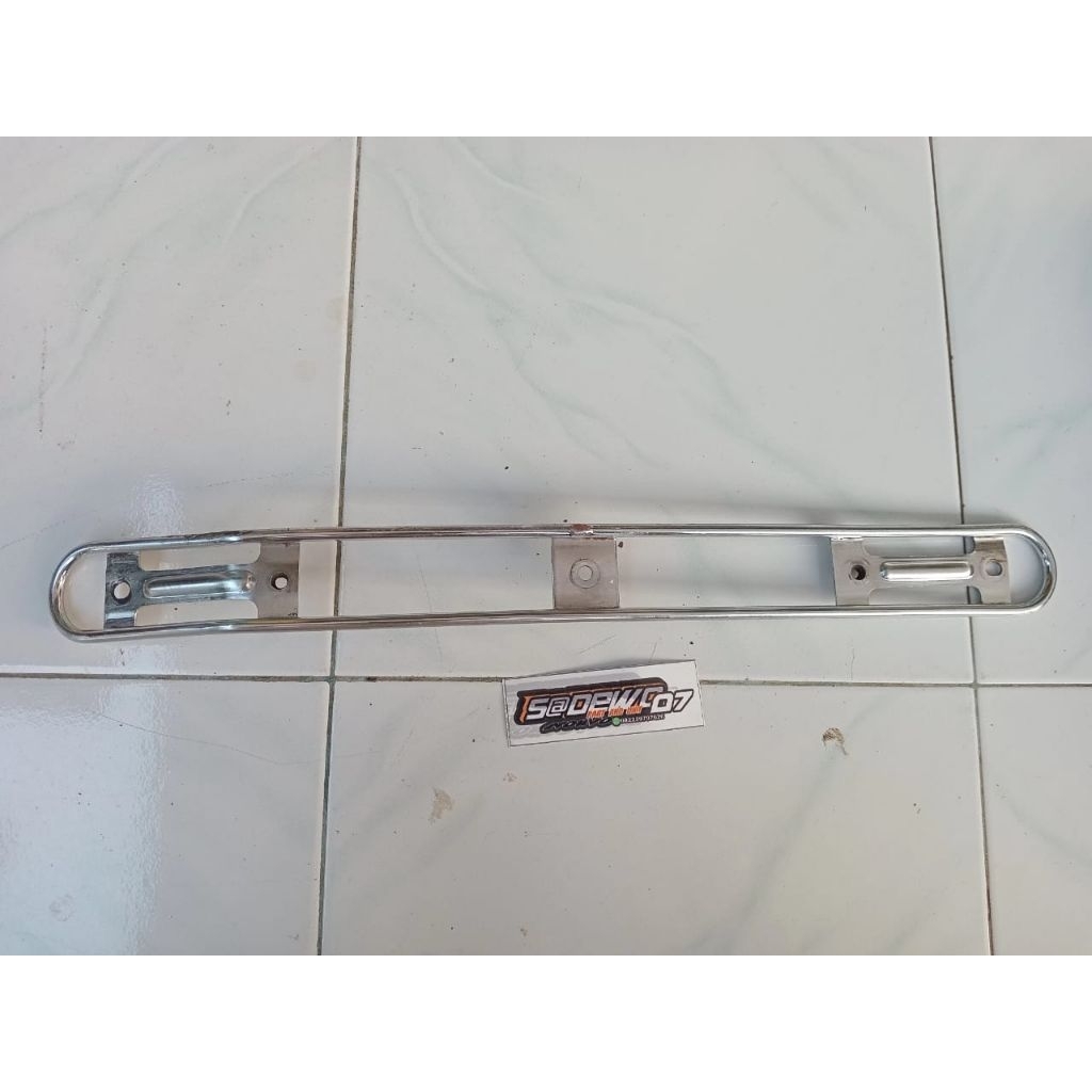 tameng knalpot nouvo lele list besi ori copotan