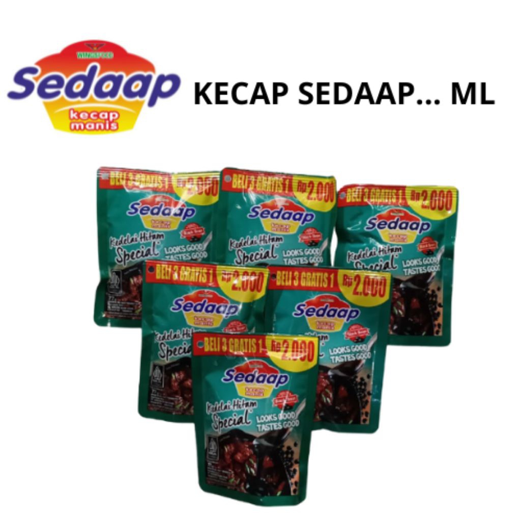 

Sedap Kecap Manis Kedelai Hitam Special 77 ml (beli 3 gratis 1)