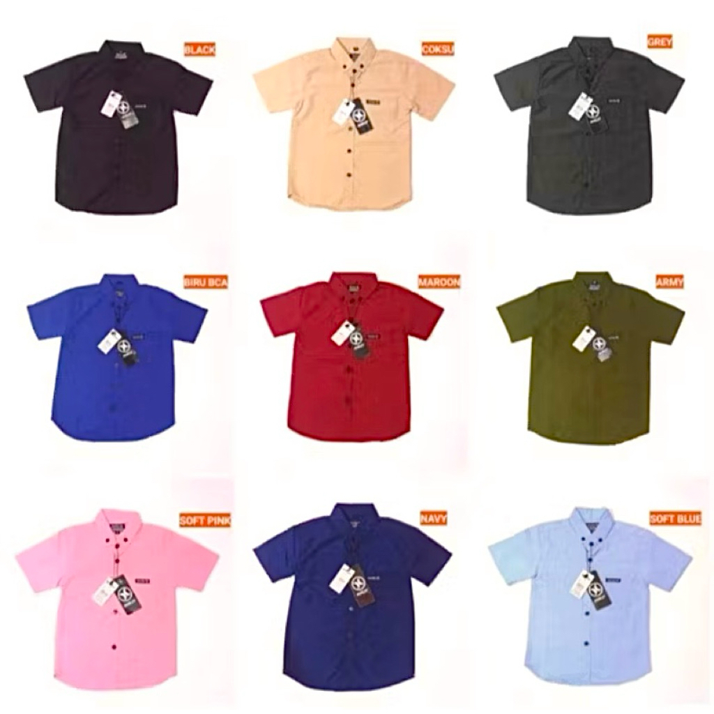 Kemeja pendek anak / kemeja polos pendek anak / kemeja anak / kemeja polos / kemeja anak / hem anak 