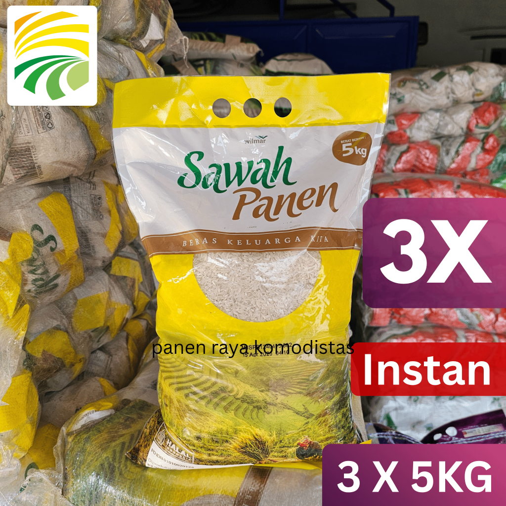 

Beras Sawah Panen 5kg x 3 Pcs