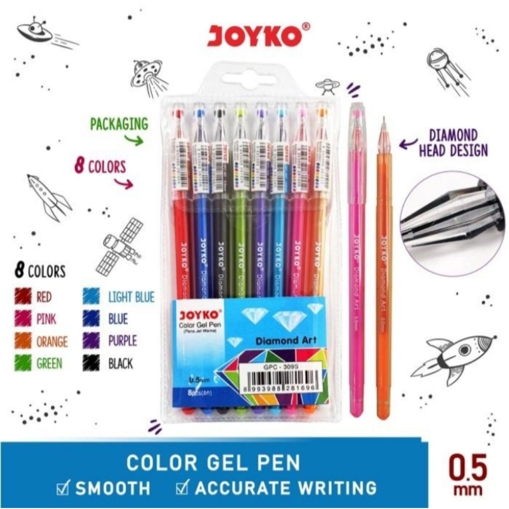 

JOYKO Color Gel Pen Pulpen GPC-309s 0.5mm