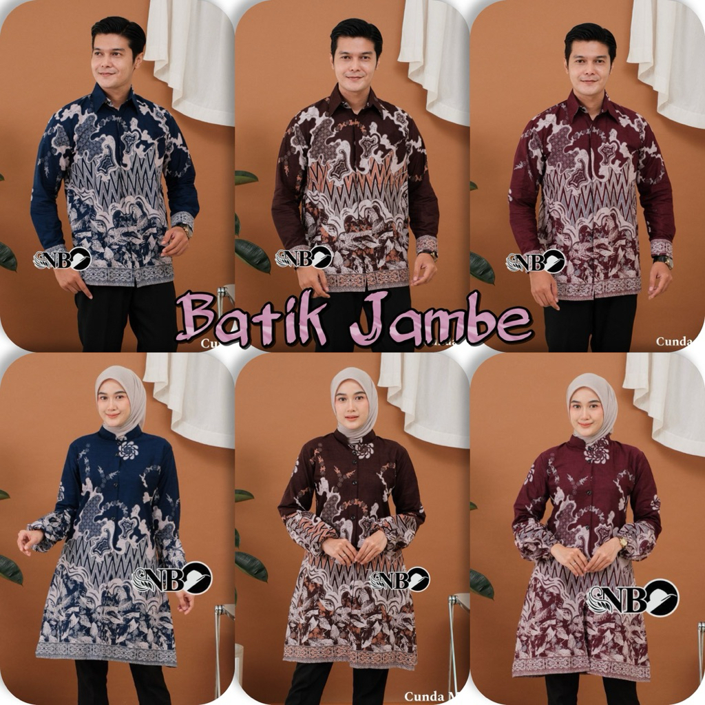 Batik Tunik Couple Modern Set Pakaian Couple Kemeja Batik Pria Premium Baju Batik Couple Tunik Busui