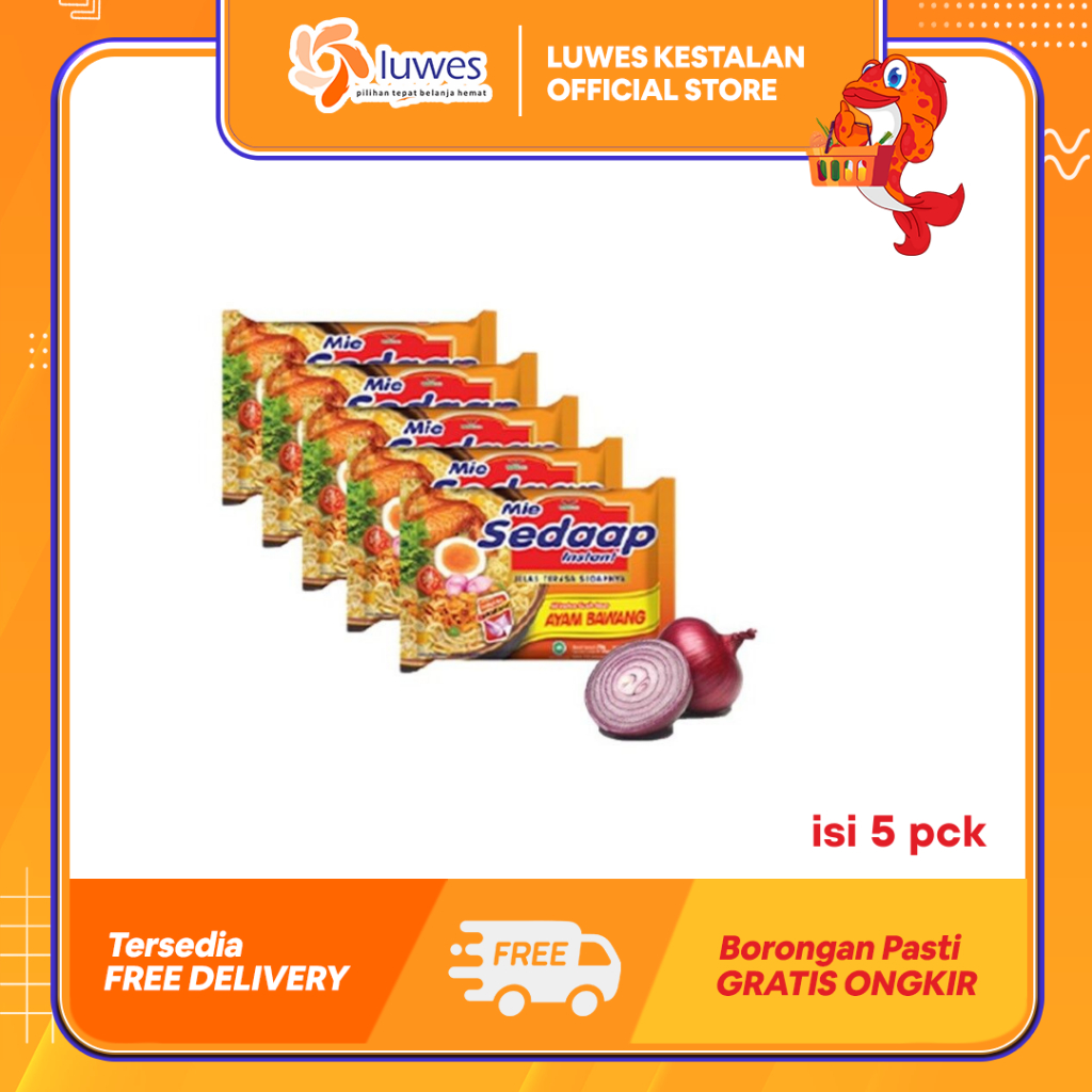 

(ISI 5pcs) Paket Mie Sedaap Mie Kuah 70gr Rasa Ayam Bawang Memiliki Rasa Nikmat Kaldu Ayam