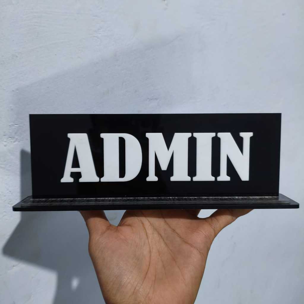 

Akrilik Display Custom Nama 2 Sisi 3D TIMBUL/ Akrlik Display 3D Nama Timbul 2 Sisi/ Nama Meja 2 Muka
