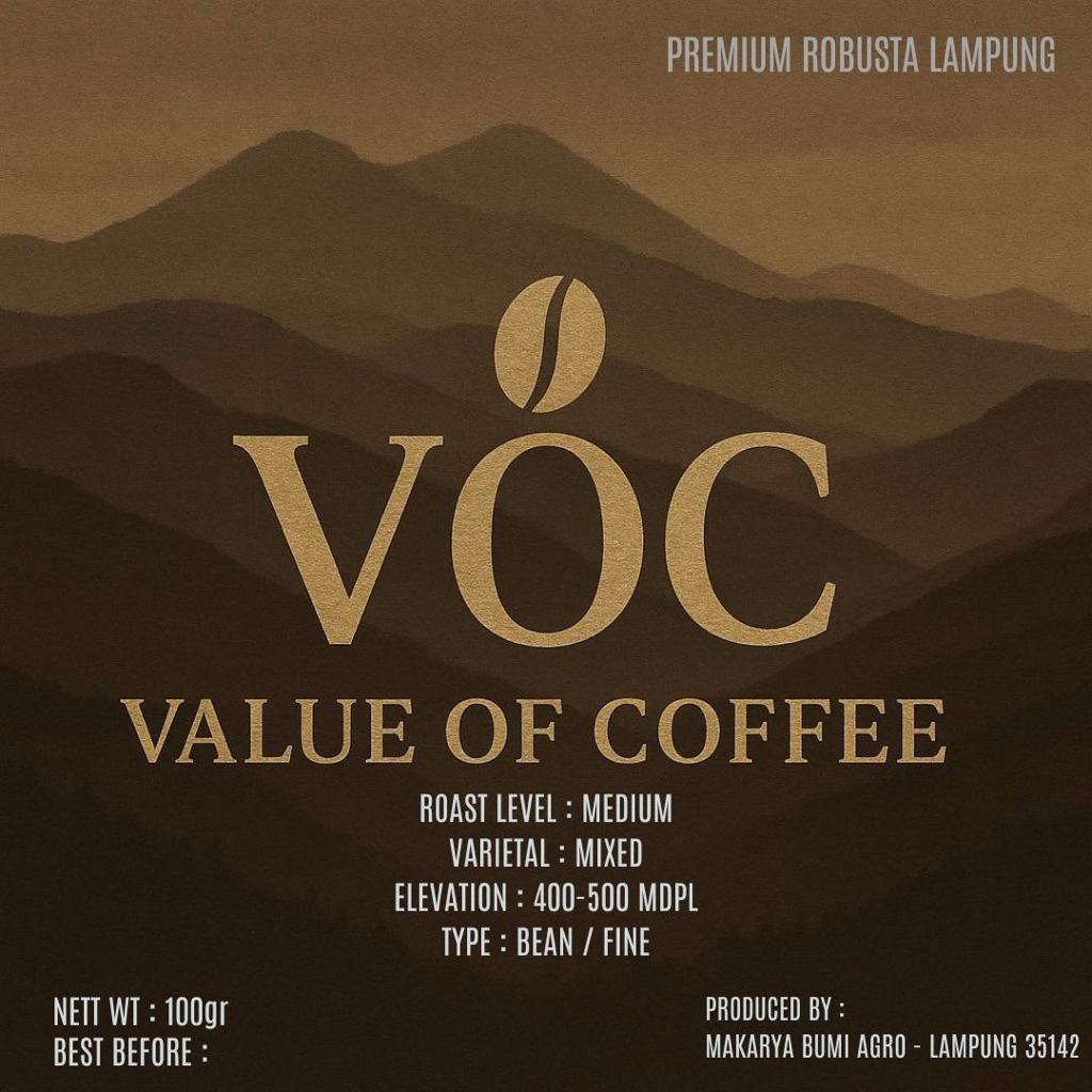 

kopi bubuk robusta VOC (Value of coffee) 100 gram