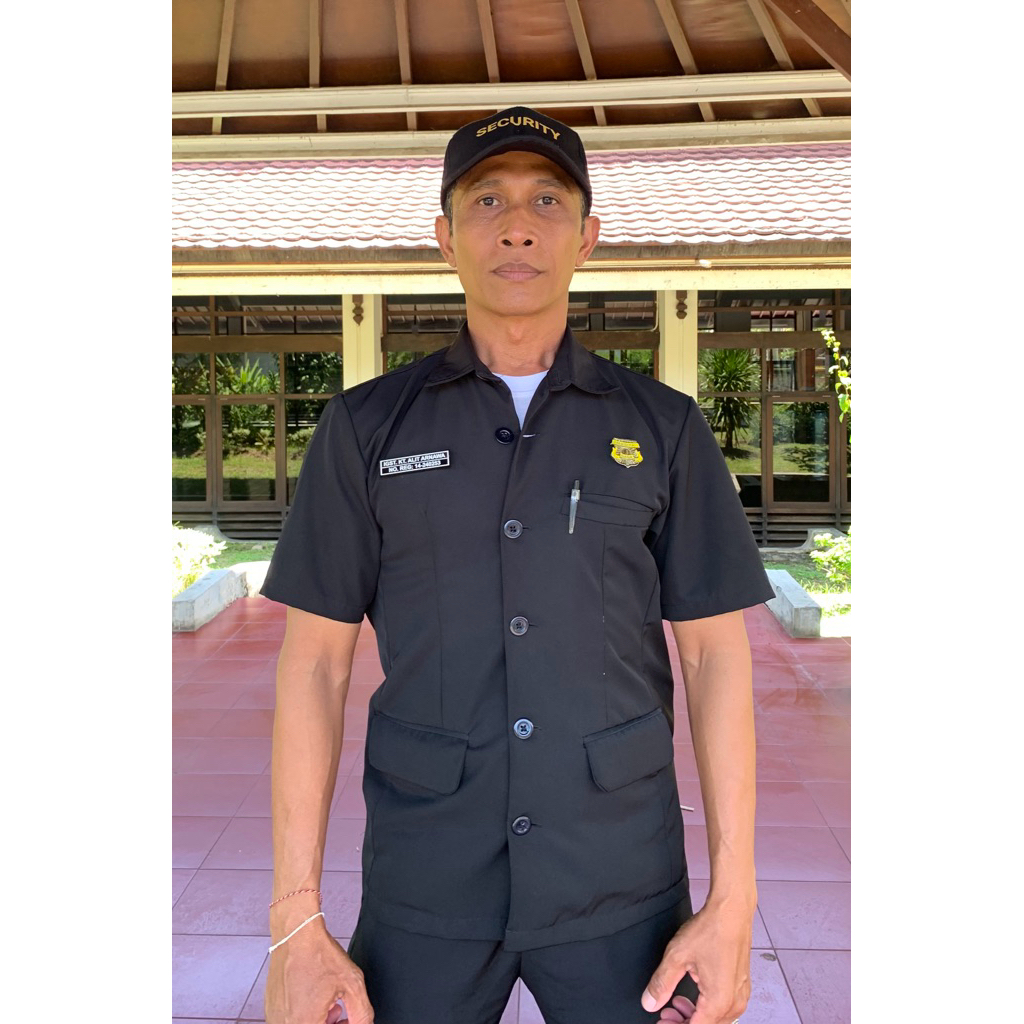 seragam Safari Hitam Satpam Security || Seragam PSH hitam Satpam security || Seragam Semi Jas || ser