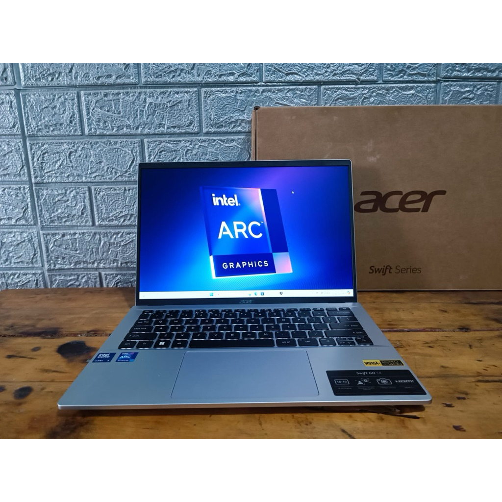 Acer Swift Go 14 Ultra 7 155H Ram 16GB SSD 1TB intel ARC Garansi On
