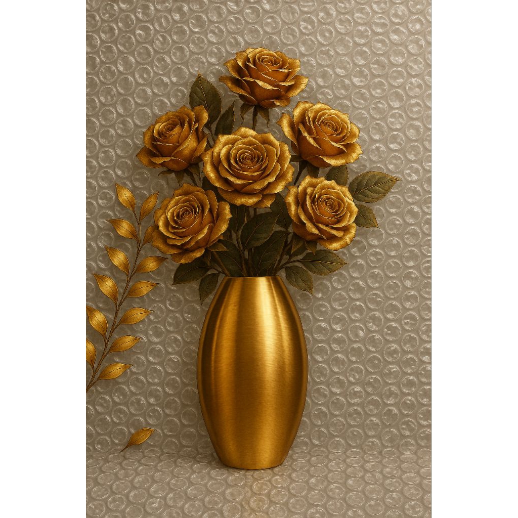 Vas Bunga Keramik Emas Impor