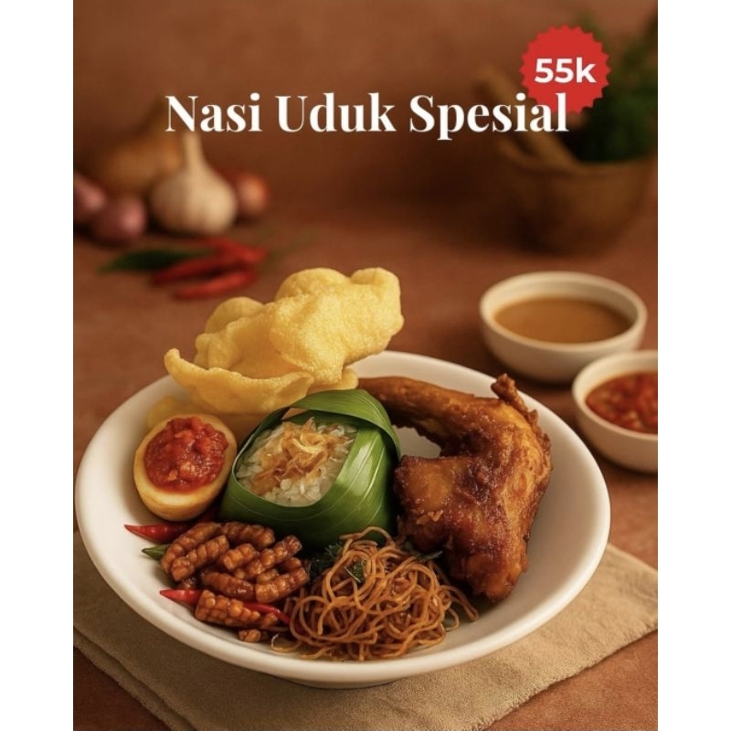 

Nasi Uduk Spesial + Telur dan Gorengan