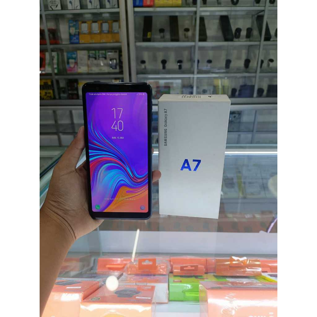 SAMSUNG GALAXY A7 2018 4/64GB SECOND SEKEN BEKAS RAM 4 INTERNAL 64