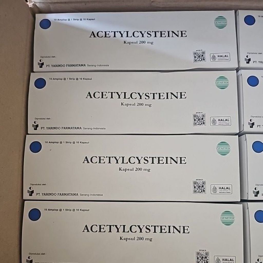 acetylcysteine 200 mg yarindo box 100 capsul