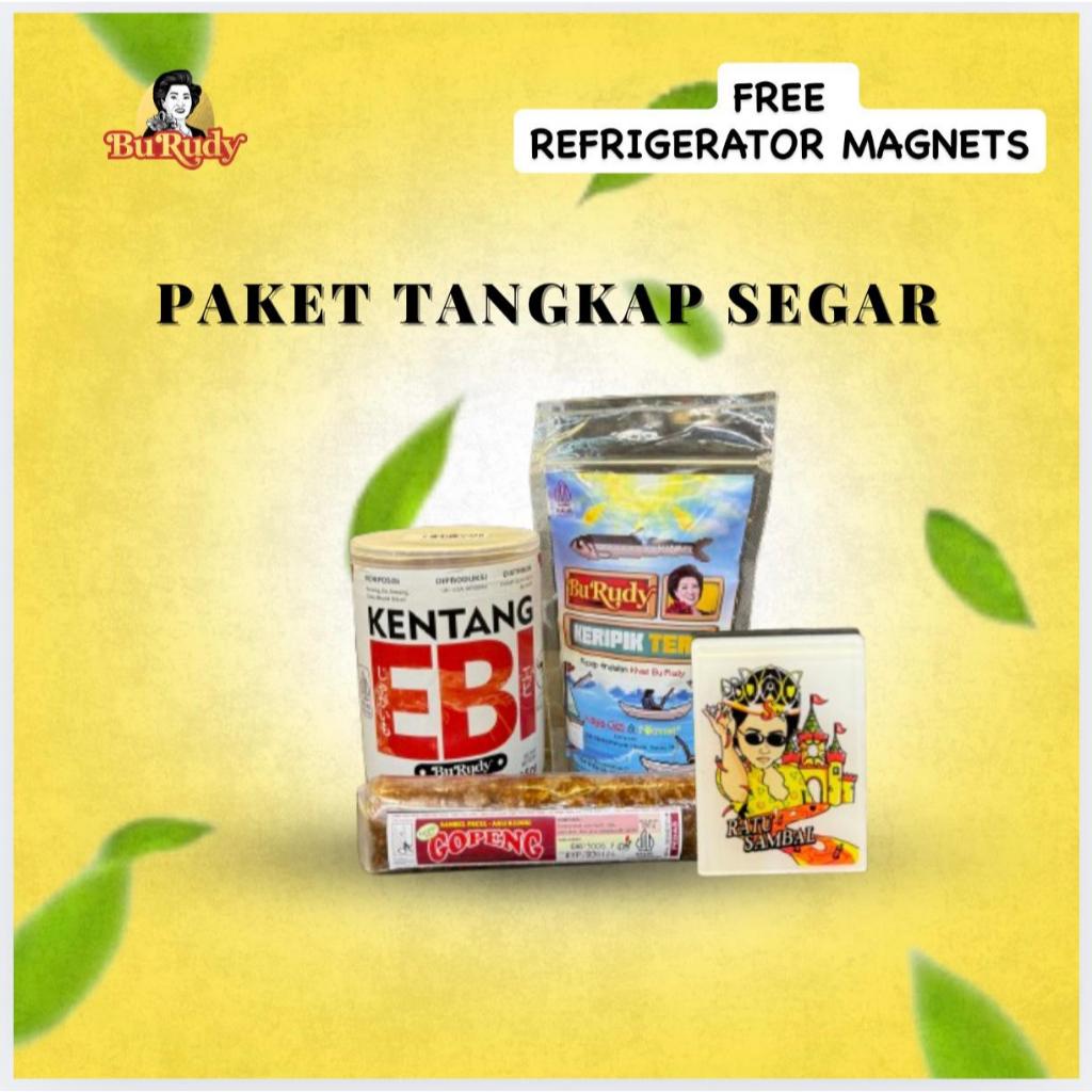

[ FREE REFRIGERATOR MAGNETS ] Paket Tangkap Segar II Keripik Teri, Kentang Ebi, Bumbu pecel gopeng pedas