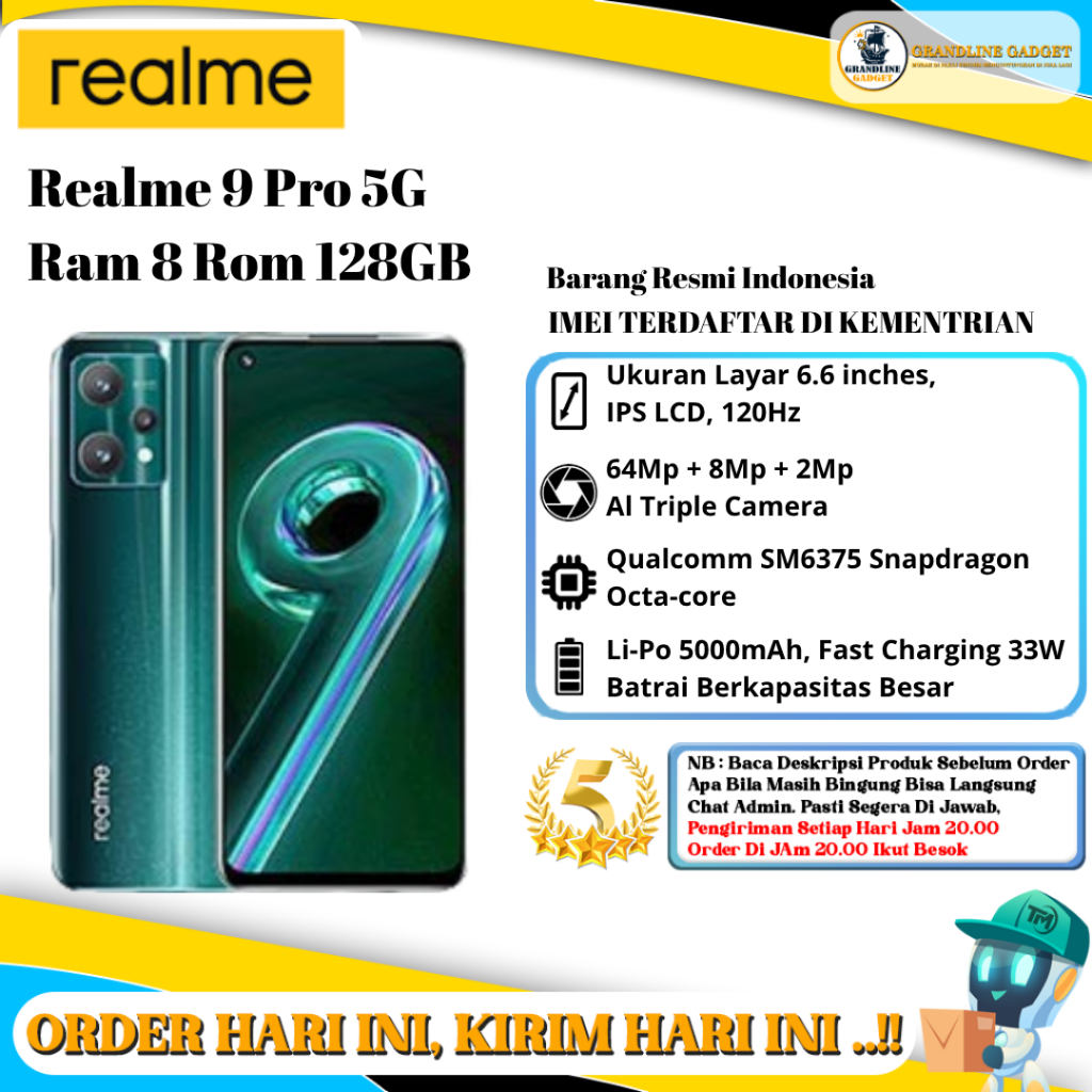 Realme 9 Pro 5G Ram 8 Rom 128GB