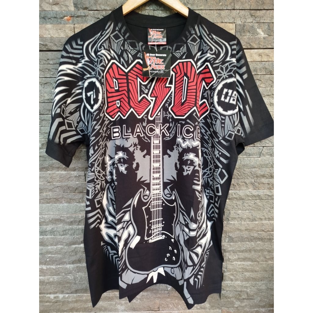 KAOS BAND ORIGINAL FANMADE BOOTLEG 100% BARU TAG THE ROXX THE MAXX DISCHARGE ALL OVER PRINT ACDC BLA