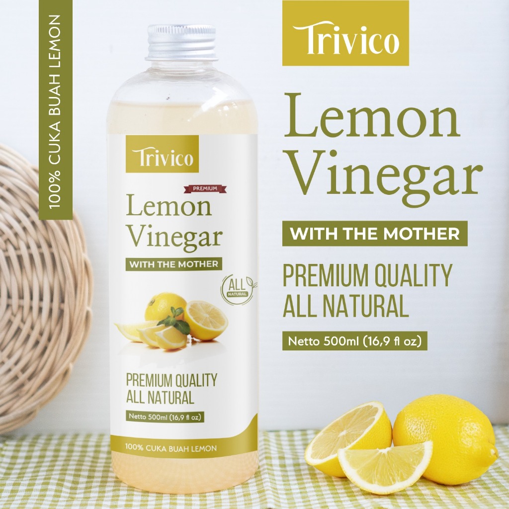 

Trivico Cuka Lemon Murni Lemon Cider Vinegar Kombinasi Sehat Untuk Pencernaan & Imunitas I Detox