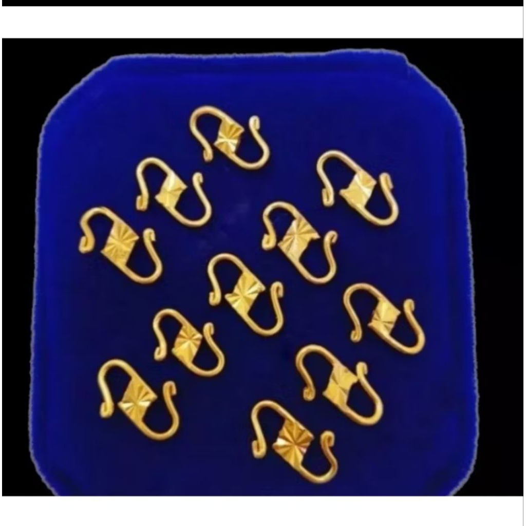 3 pcs kokot atau pengakit S gelang kalung titanium emas