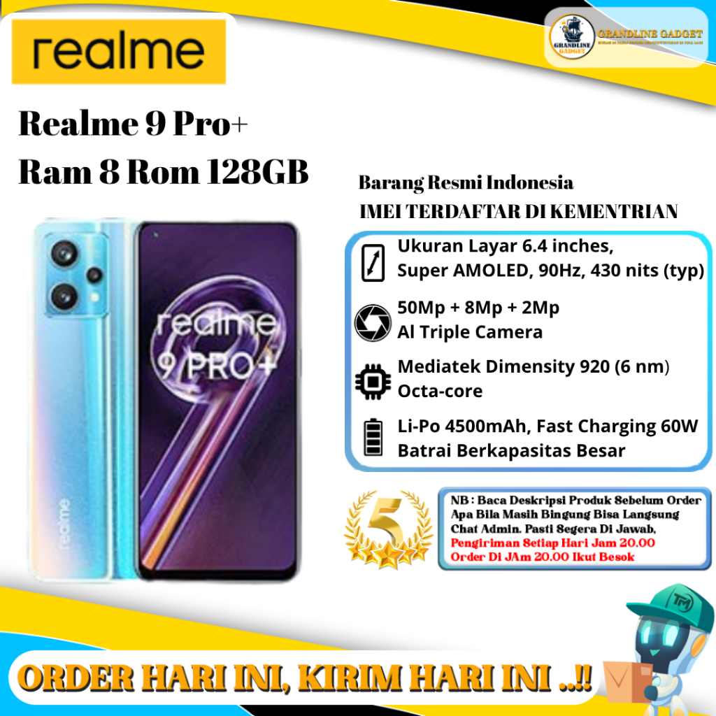 Realme 9 Pro Plus 5G Ram 8 Rom 128GB