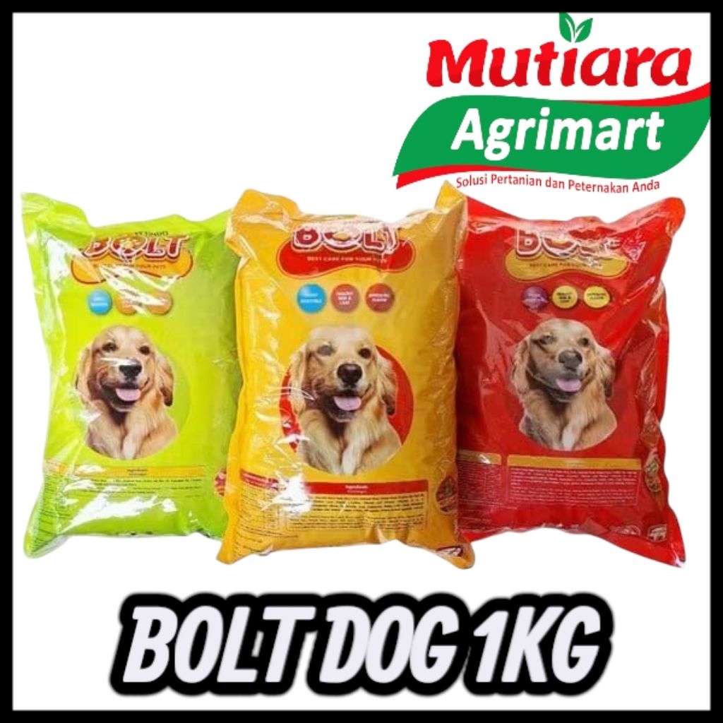 BOLT DOG LAMB & BEEF 1KG / PAKAN ANJING / PAKAN DOGGIE