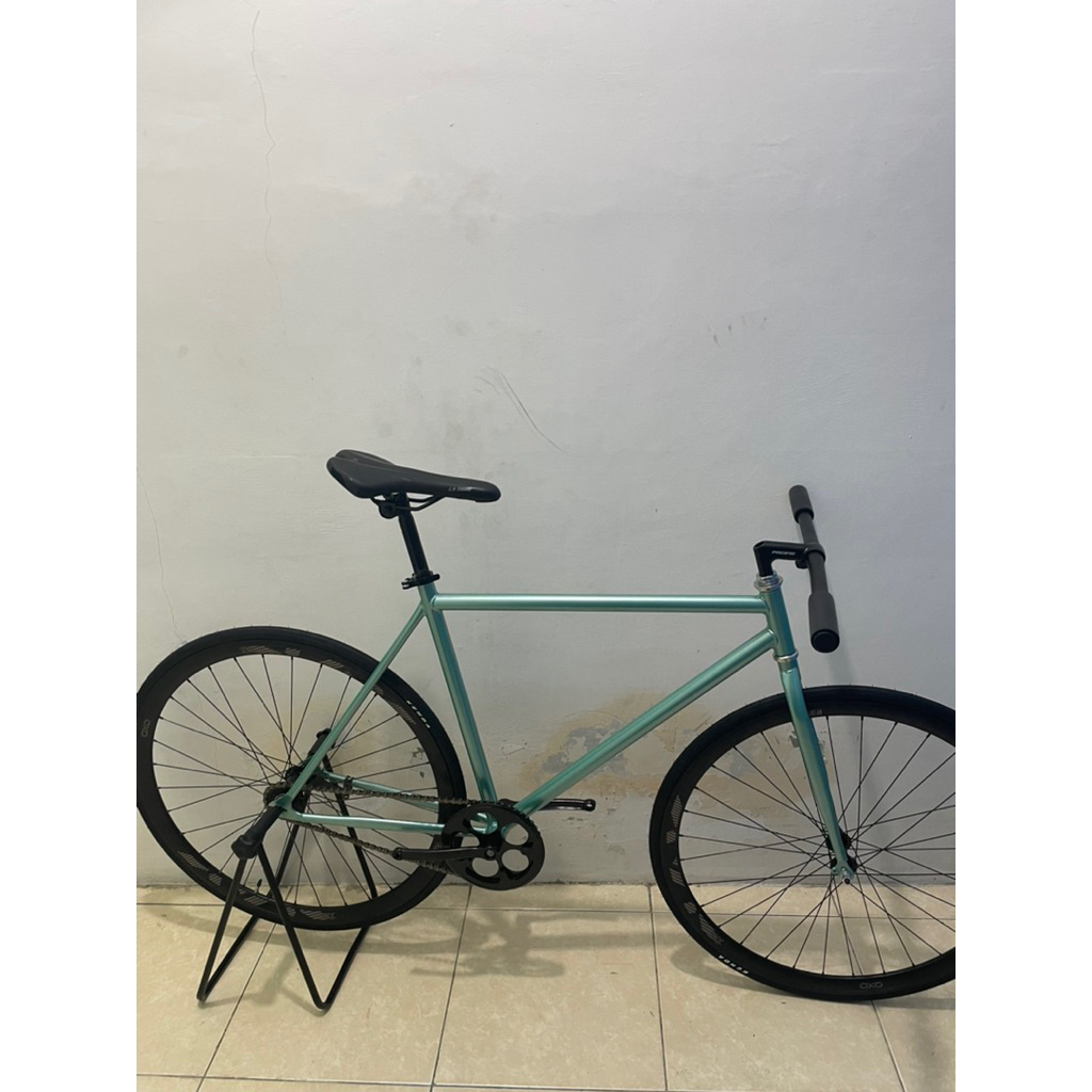 Sepeda Fixie Classic 700C Green Mint – Fullbike Doltrap/Torpedo Size 50 | Flatbar / Dropbar