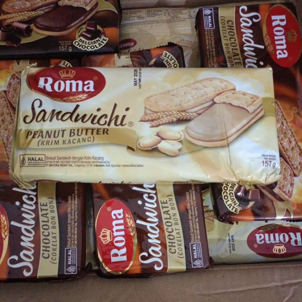 

Grosir Roma sandwichi peanut 157gr 1 dus