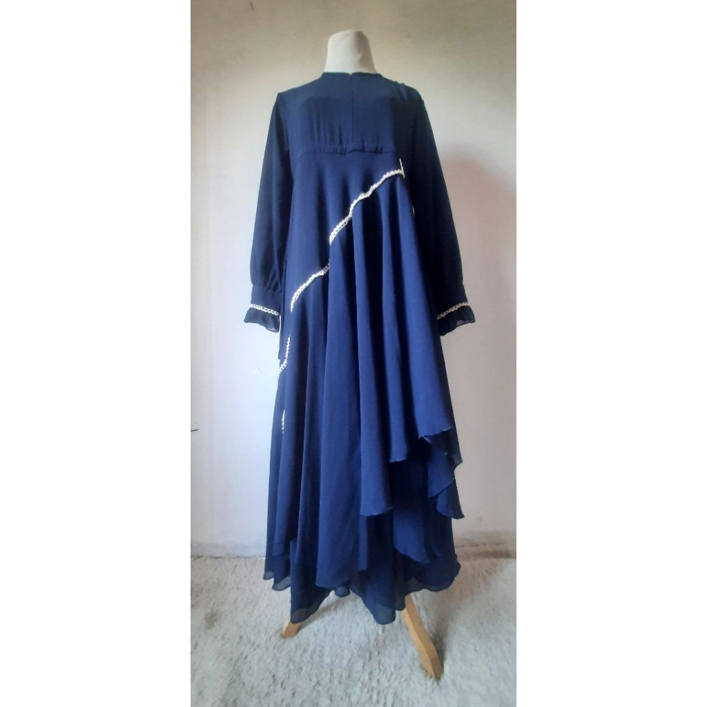 gamis midi premium ceruty full furing