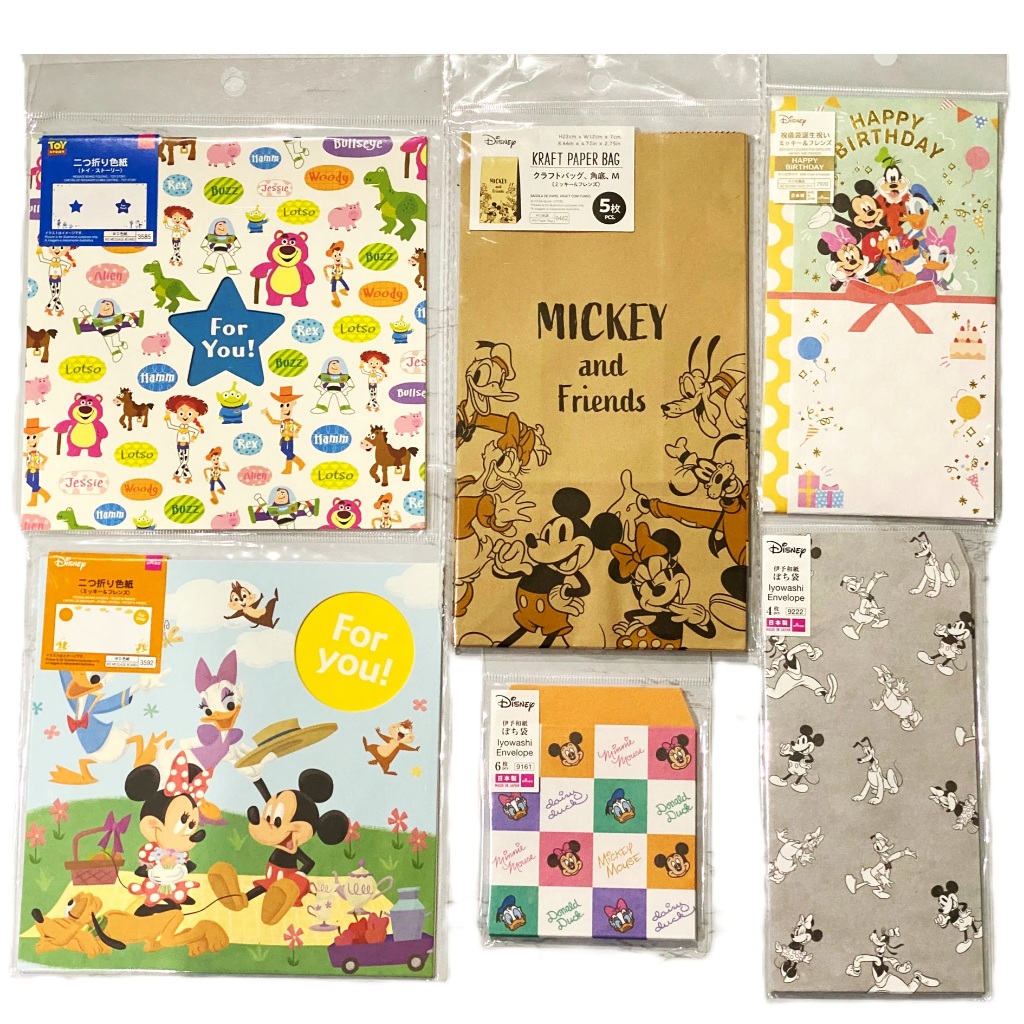 

Ori Mickey Minnie Mouse Donald Daisy Duck Toy Story Lotso Angpau Paper Bag Kartu Ucapan Ulang Tahun